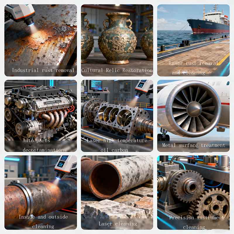 Top ten applications of laser cleaning machines